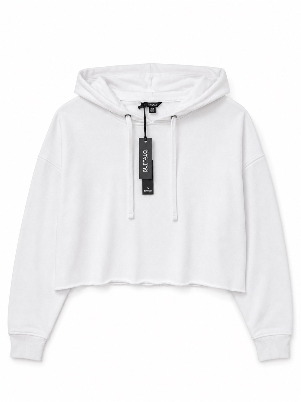 Buffalo David Bitton Cropped Hoodie White | NWT | Women’s Medium